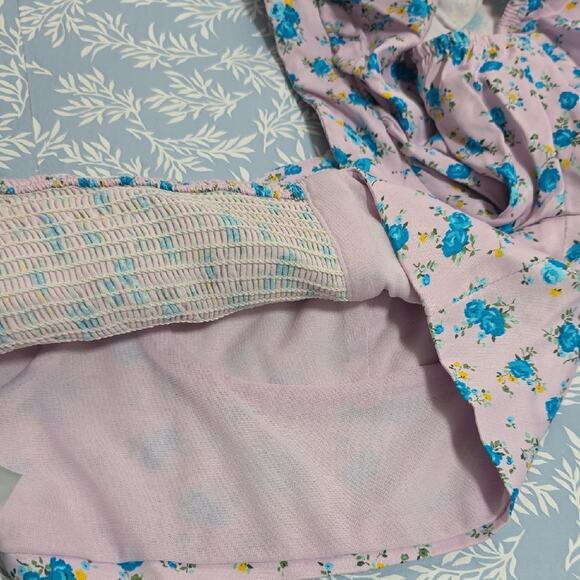 Zara Sz XXL Floral Cropped Babydoll Coquette Feminine NWOT Lined Puff Sleeve Top - Picture 8 of 14